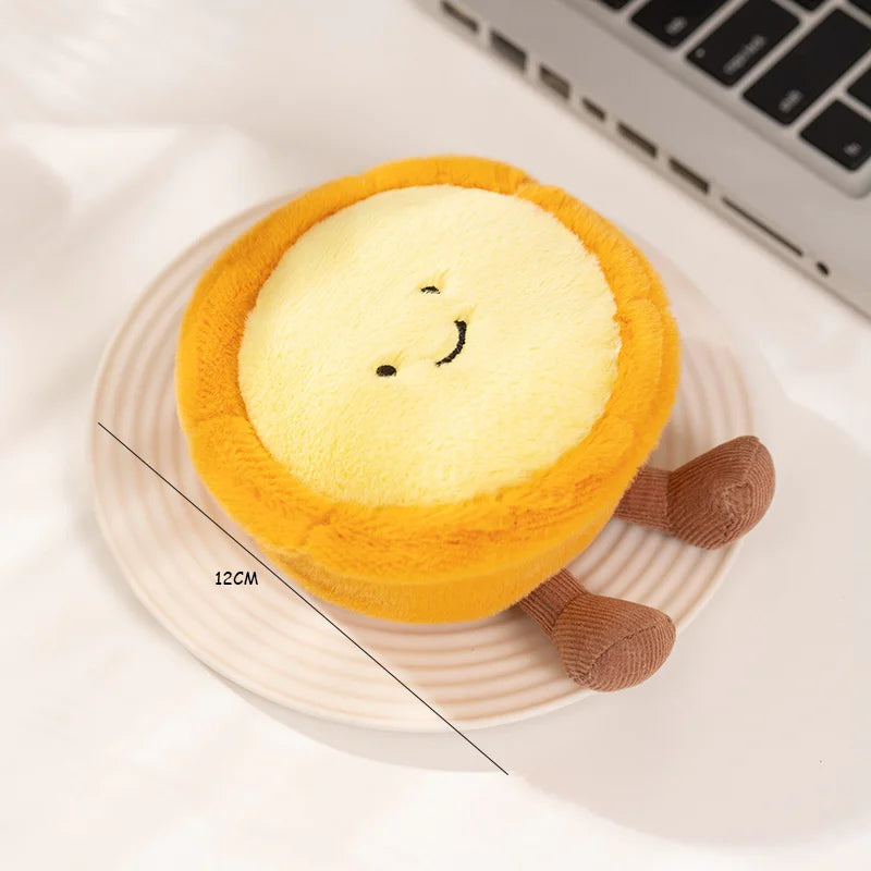 Delicious Dessert Plush Dolls | 10–14cm Smiling Egg Tart, Macaron & Madeleine Food Plushies