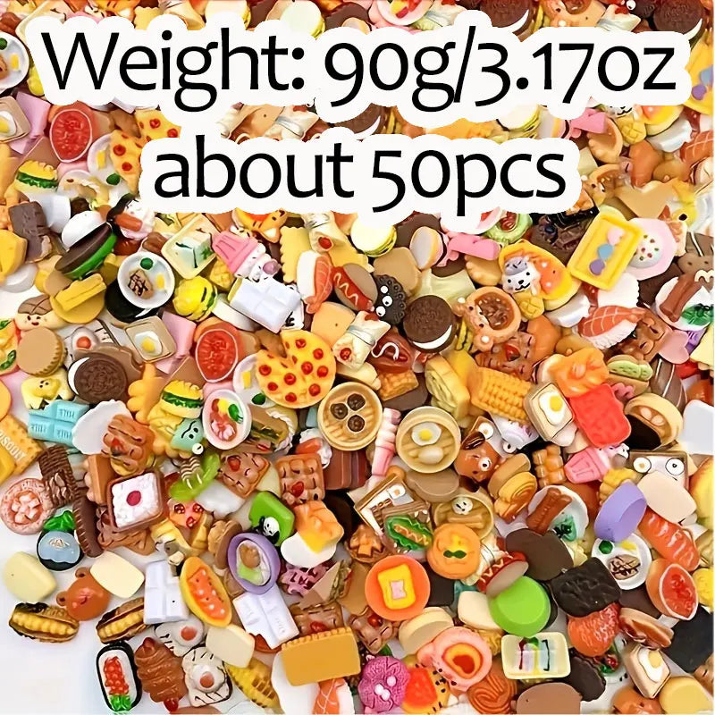 Miniature Food Resin Toys | Mixed Dollhouse Kitchen Pretend Play Set for Creative Kids