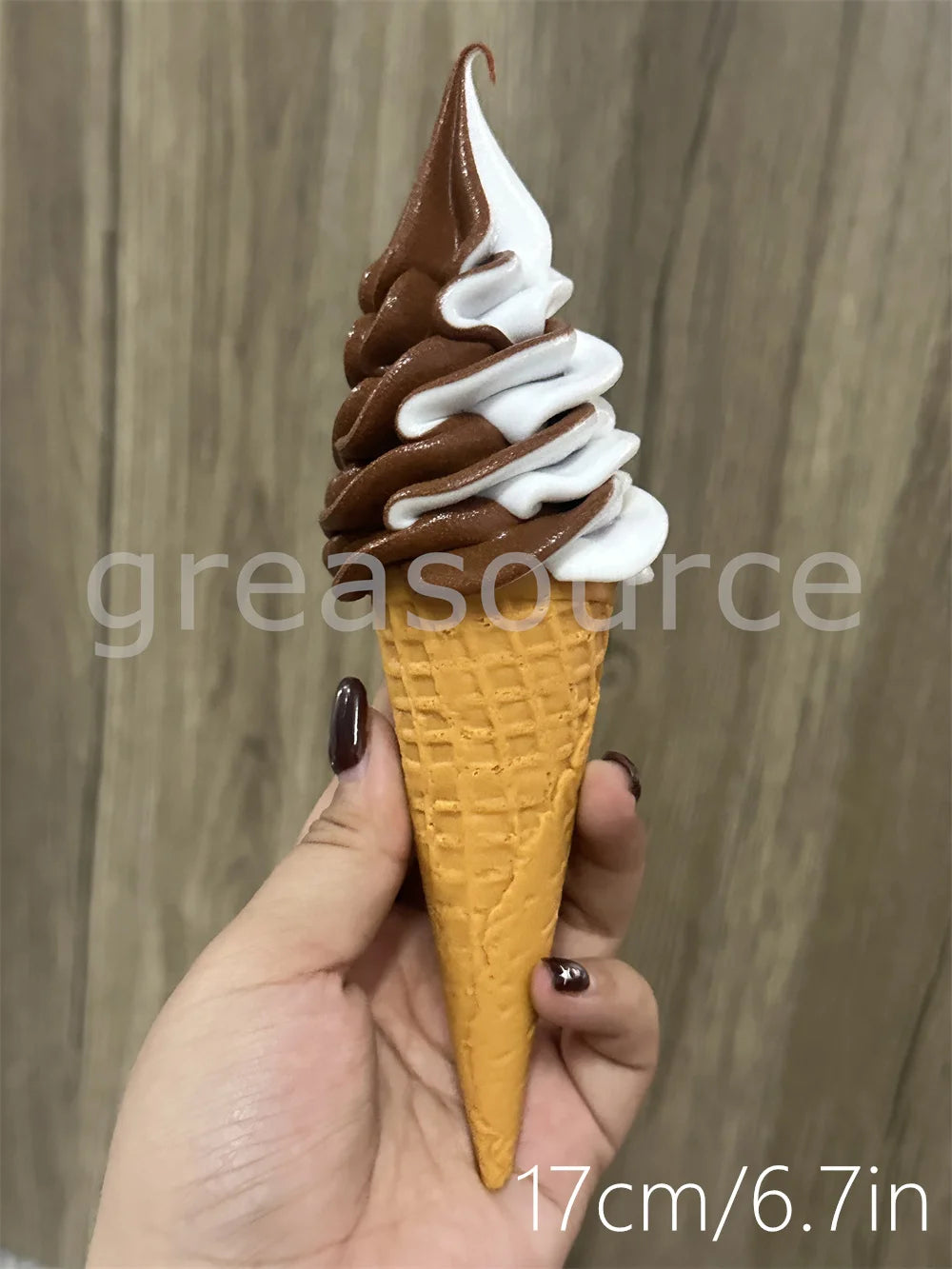 Realistic Faux Ice Cream Cone – Simulation Waffle Cone Prop for Display, Decor & Content Creation