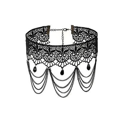 Women's Neo-Gothic Lace Choker Necklace