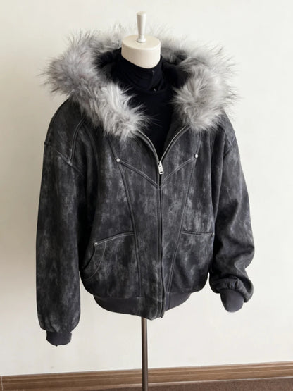 Harajuku Safari Hooded Jacket – Y2K Streetwear Zip-Up Coat