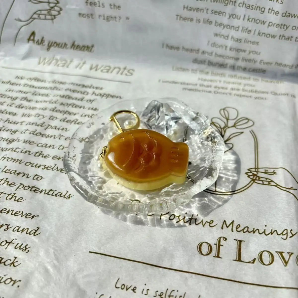 Cherry Pudding Keychain | Cute Caramel Cold Drink Snack Pendant Bag Accessory