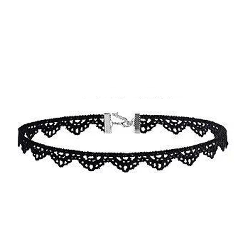 Women's Neo-Gothic Lace Choker Necklace