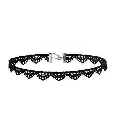 Women's Neo-Gothic Lace Choker Necklace