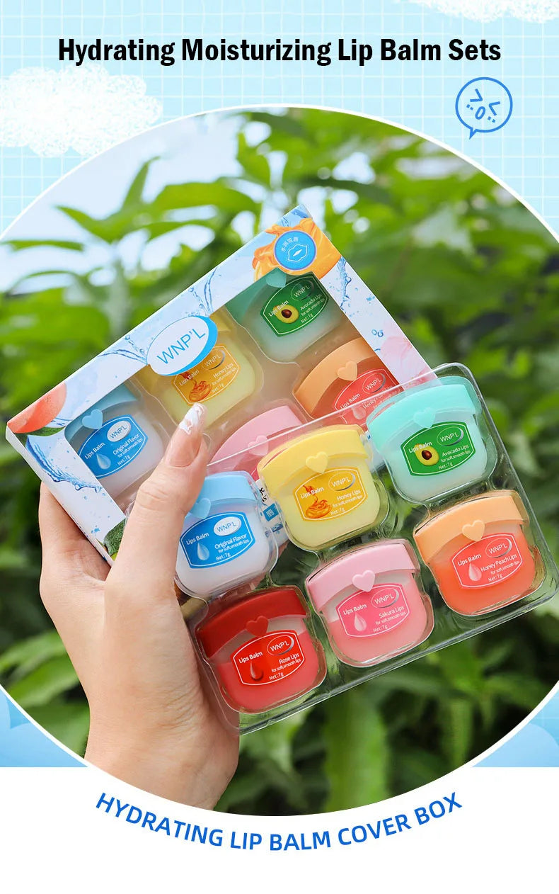 Moisturizing Lip Balm Set | 4/6/8pcs Natural Plant-Based Anti-Cracking Lip Care