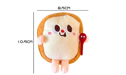 French Fries & Hamburger Plush Keychain | Cute Couple Backpack Hanging Food Decoration & Car Charm