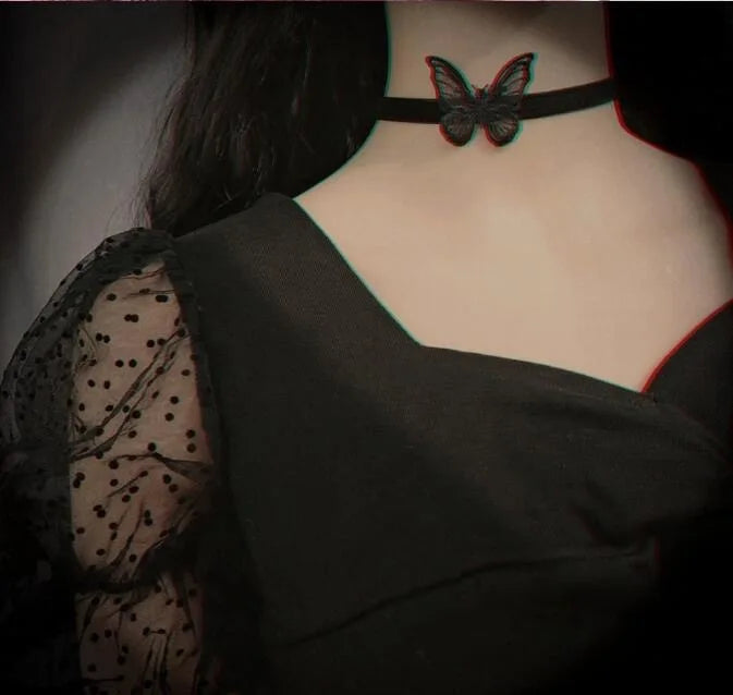 Women's Neo-Gothic Lace Choker Necklace