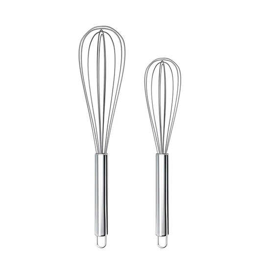 Stainless Steel Balloon Whisk – Hand Egg Beater & Mixing Tool in 8", 10" & 12"