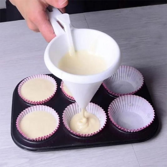 Adjustable Handheld Baking Funnel Dispenser – Liquid Batter Tool for Cupcakes, Pancakes & Pastry