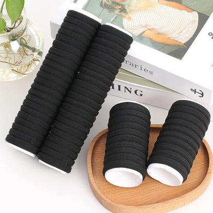 Women's Black & White Hair Bands | 50/100pcs High-Elasticity Rubber Band Hair Ties