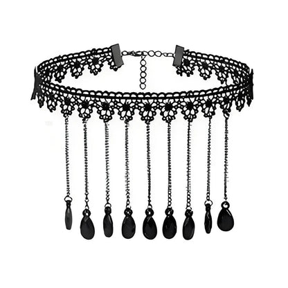 Women's Neo-Gothic Lace Choker Necklace