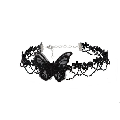 Women's Neo-Gothic Lace Choker Necklace