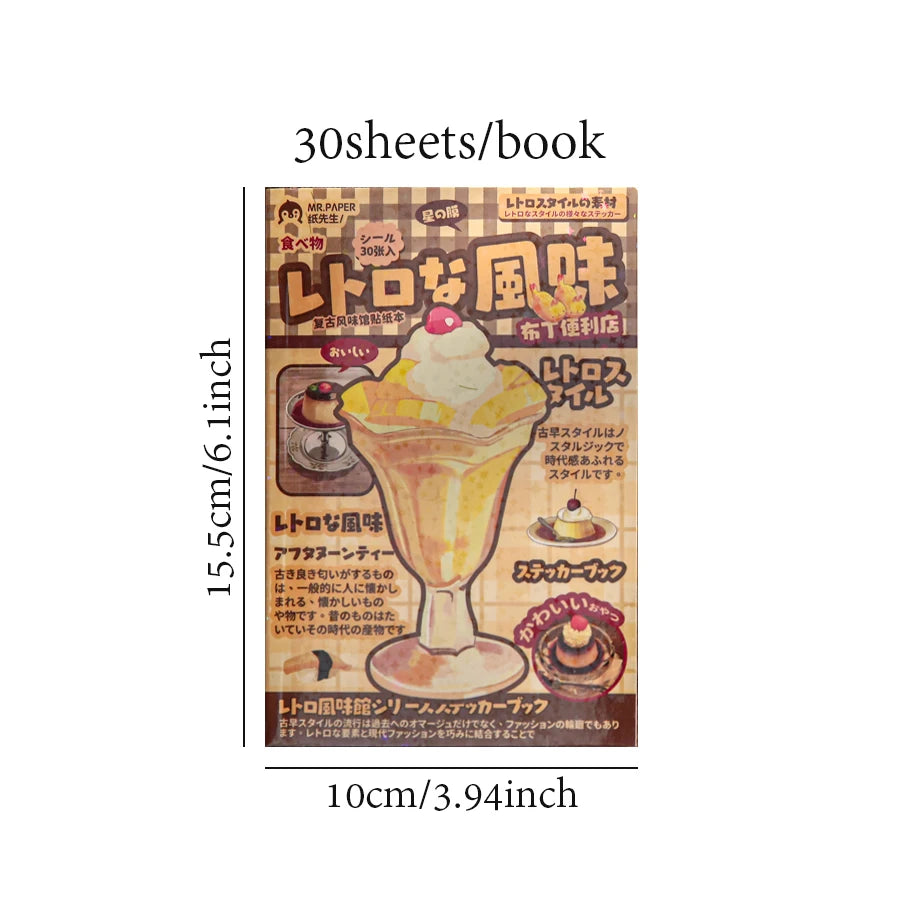 Mr. Paper Vintage Gallery Sticker Book | 30 Sheets DIY Scrapbook & Journaling