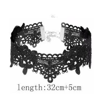 Women's Neo-Gothic Lace Choker Necklace
