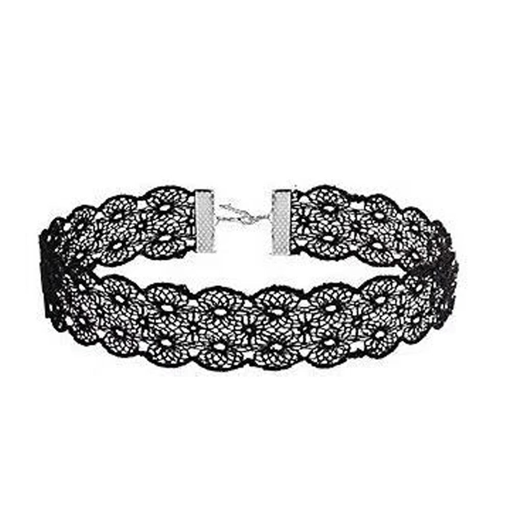 Women's Neo-Gothic Lace Choker Necklace