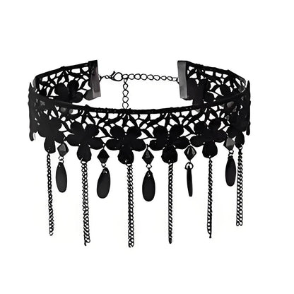 Women's Neo-Gothic Lace Choker Necklace