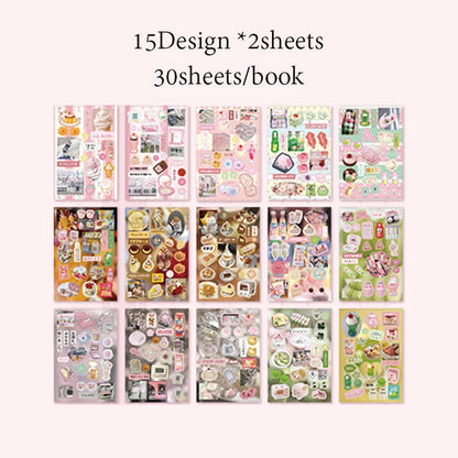 Mr. Paper Vintage Gallery Sticker Book | 30 Sheets DIY Scrapbook & Journaling