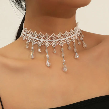 Women's Neo-Gothic Lace Choker Necklace