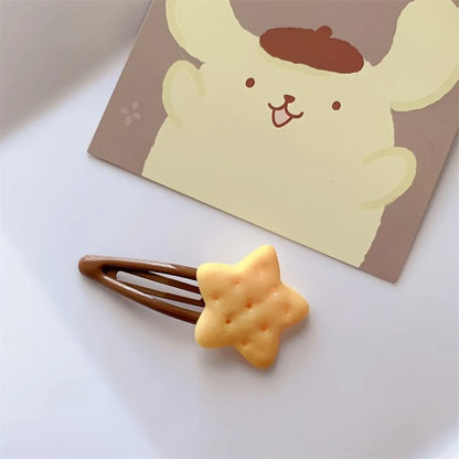 Women's & Girls' Biscuit Theme Hair Clips | 8pcs Adorable Simulation Cookie Hairpins Set