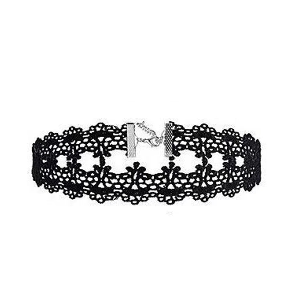 Women's Neo-Gothic Lace Choker Necklace