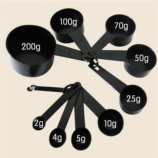 Kitchen Measuring Spoons Set – PP Plastic Baking Spoons for Sugar, Flour & More (5pc or 10pc)