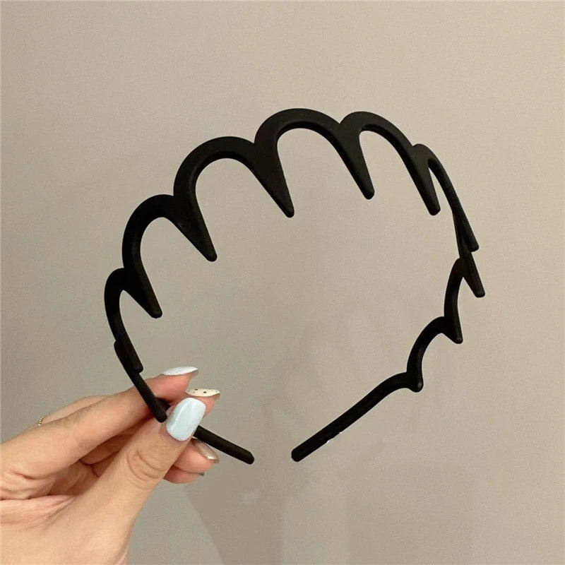 Women's Korean Hair Comb Headband | Plastic U-Shape Non-Slip Fluffy Top Hair Hoop Accessory