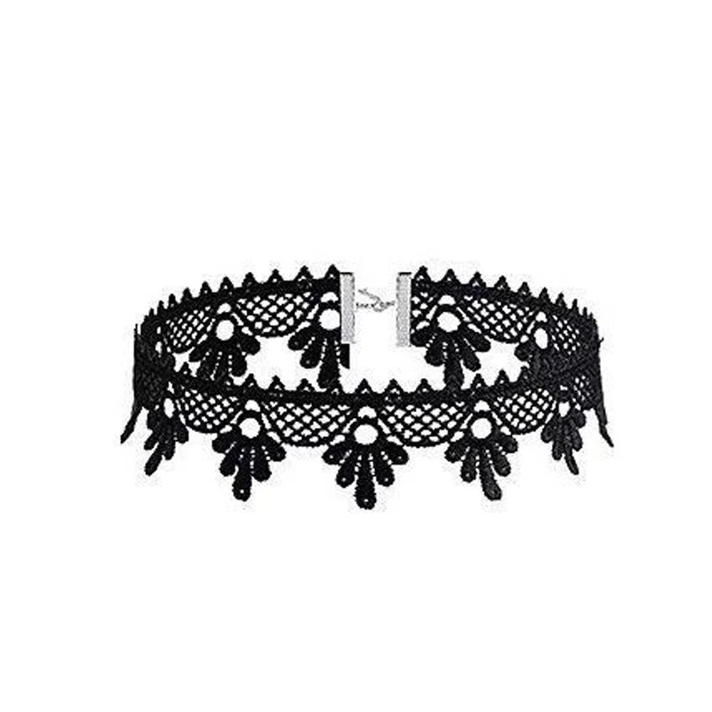 Women's Neo-Gothic Lace Choker Necklace
